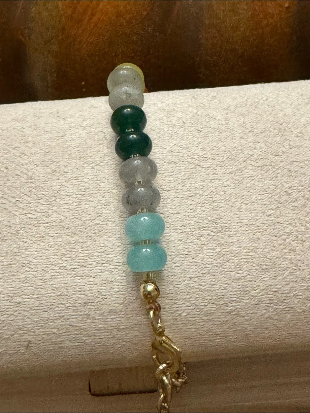 Multicolor Beaded Women’s Bracelet - Gold Accents